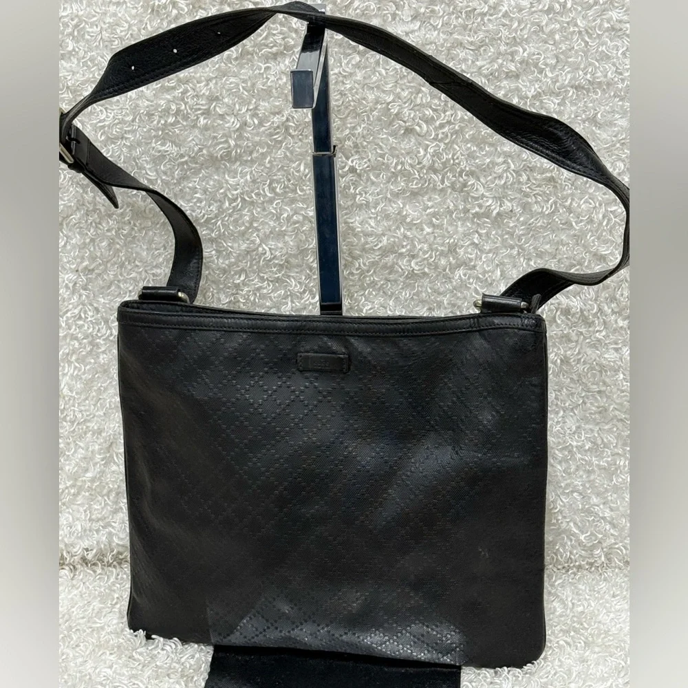 GUCCI Diamante Unisex Black Messenger Bag